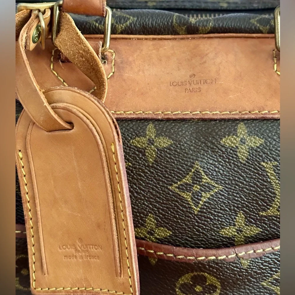 Authentic Vintage Louis Vuitton Monogram Deauville Bag, Poignant & Name Tag